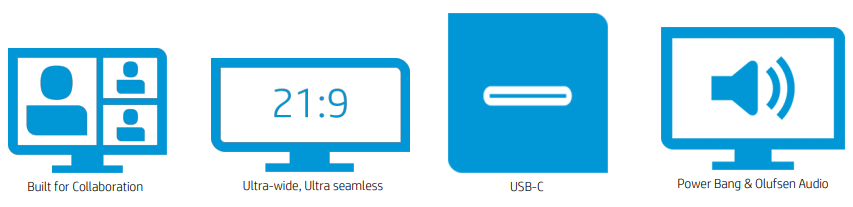 HP EliteDisplay S340c 34-inch Curved Monitor Features
